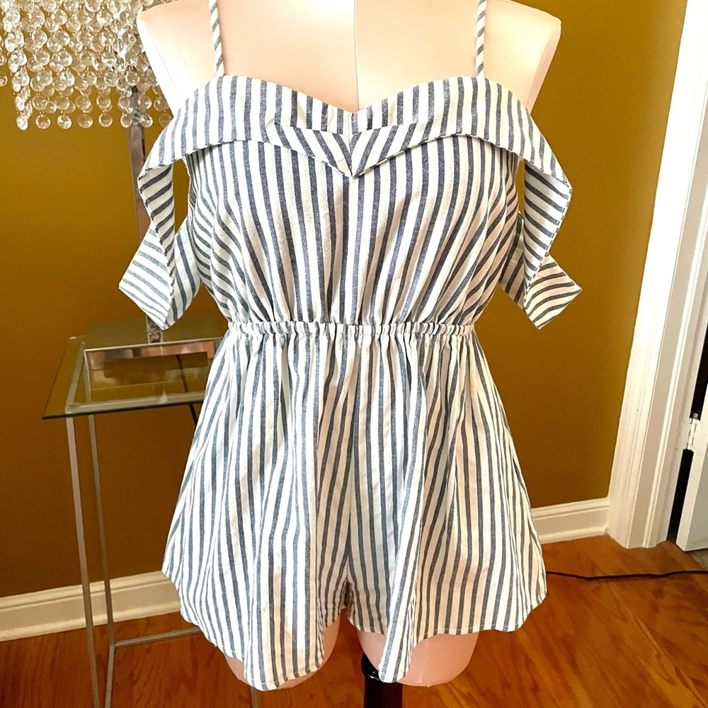 LF Seek the Label Stripe 100% Cotton Romper